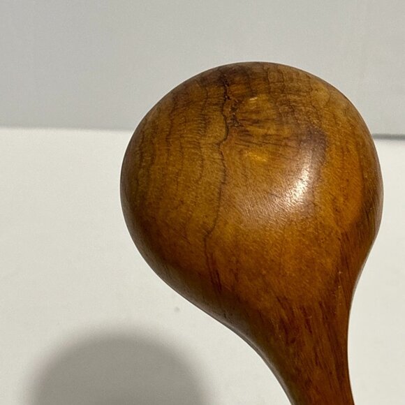 Vintage Handcrafted Wooden Serving Set Bowls Trays Dipper Dark Brown 5 Piece - Picture 13 of 16